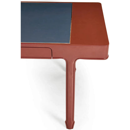 Polly Rose Desk by Jonathan Charles in dor red lacquer. Made from beech in a eclectic & global style.