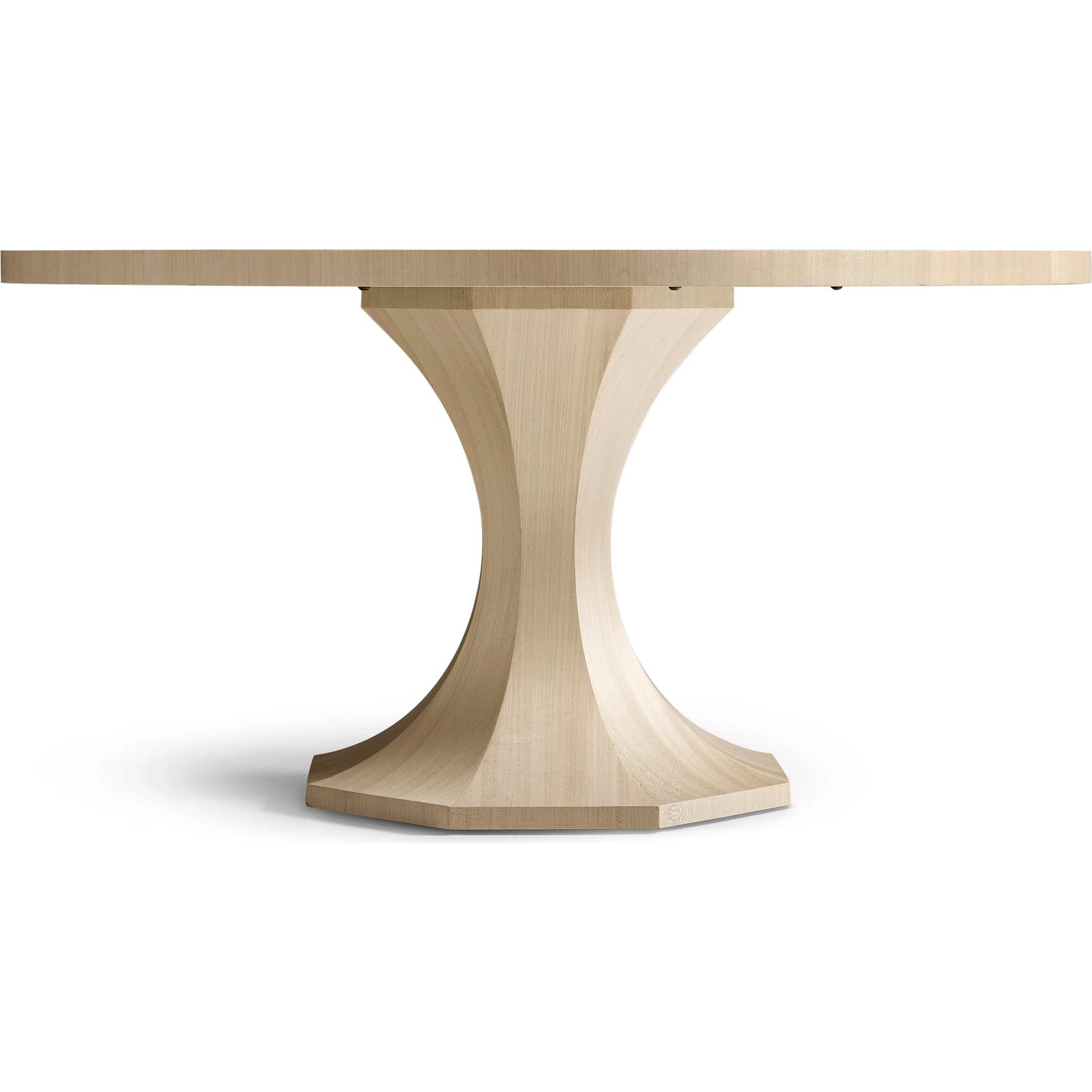 003 SI-2252657 | Additional Silo | Tidepool Round Dining Table by Jonathan Charles in beige and natural dyed koto. Made from koto veneer in a modern style.