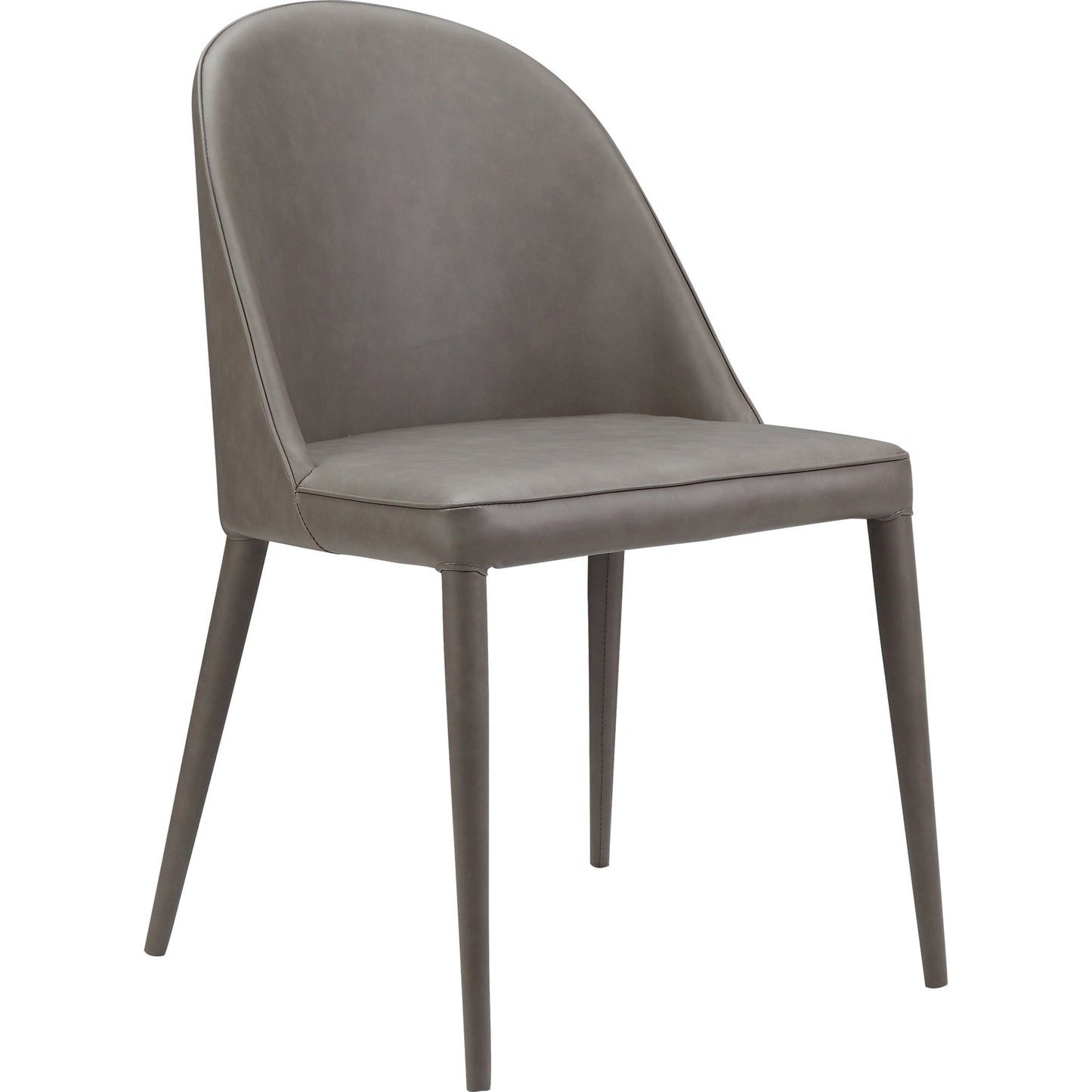 000 SI-1771633 | Additional Silo | Burton Leather Dining Chair (Set of 2) by Moe's Home Collection in gray. Made from upholstery: 100% polyurethane, iron frame, plywood, foam, pu leather in a transitional style.