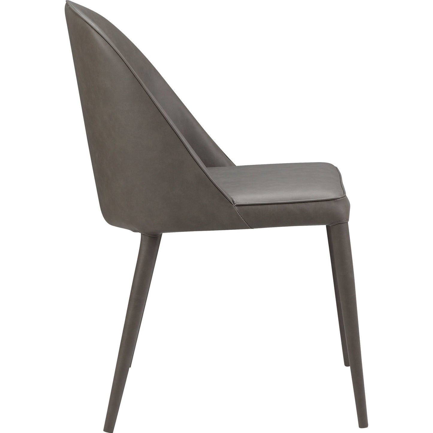 002 SI-1771633 | Additional Silo | Burton Leather Dining Chair (Set of 2) by Moe's Home Collection in gray. Made from upholstery: 100% polyurethane, iron frame, plywood, foam, pu leather in a transitional style.