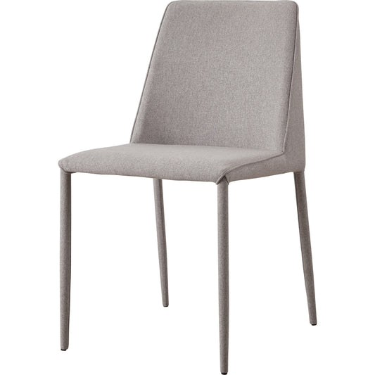 Nora Fabric Dining Chair (Set of 2) by Moe's Home Collection in light gray. Made from upholstery: 100% polyester, iron frame, plywood, foam in a transitional style.