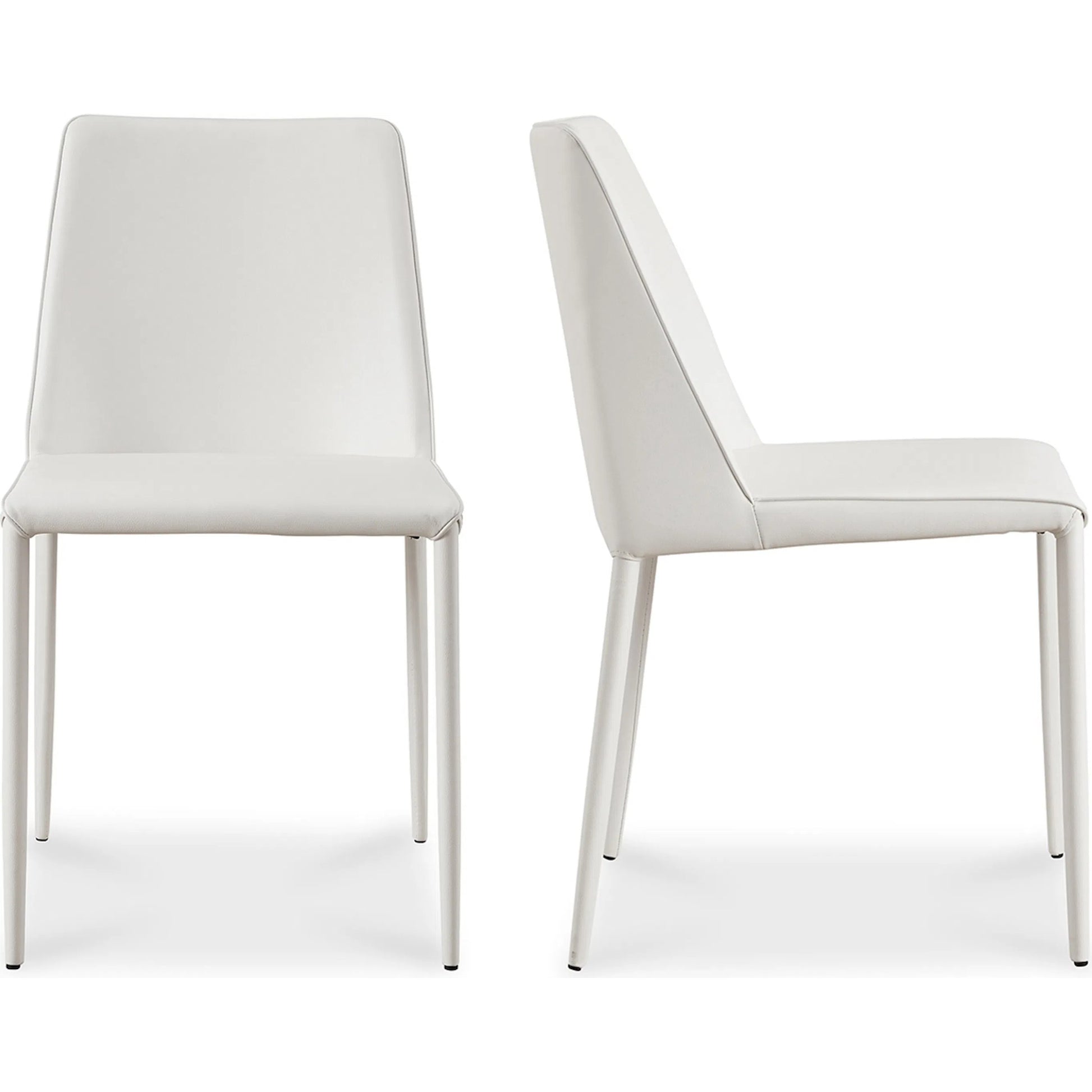 Nora Pu Dining Chair (Set of 2) by Moe's Home Collection. Made from upholstery: 100% polyurethane, iron frame, plywood, foam in a transitional style.