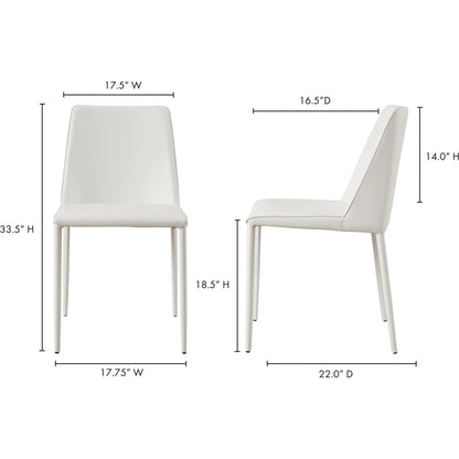 Nora Pu Dining Chair (Set of 2) by Moe's Home Collection. Made from upholstery: 100% polyurethane, iron frame, plywood, foam in a transitional style.
