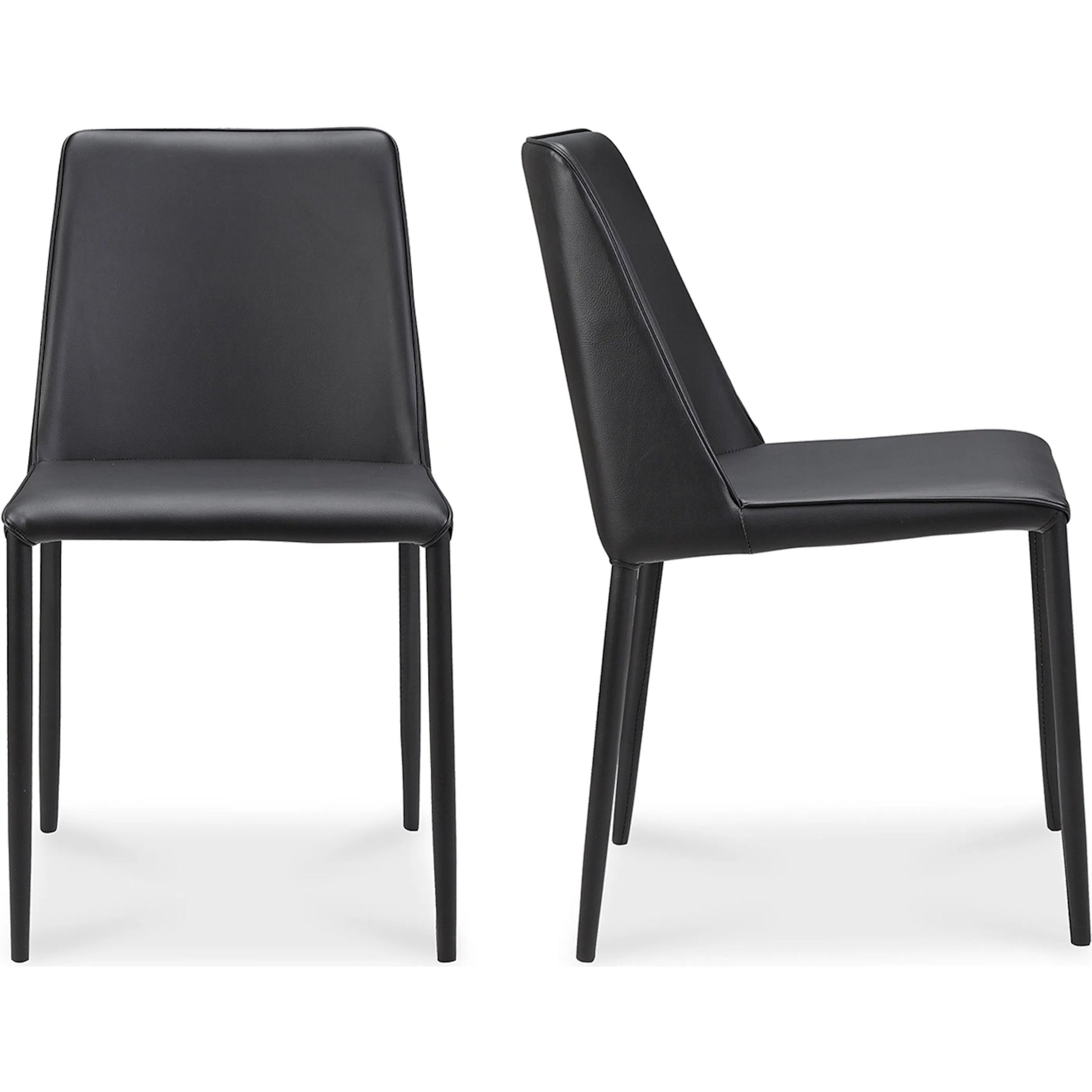 Nora Pu Dining Chair (Set of 2) by Moe's Home Collection. Made from upholstery: 100% polyurethane, iron frame, plywood, foam in a transitional style.