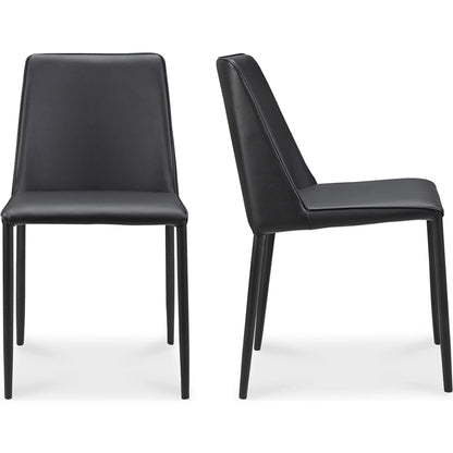Nora Pu Dining Chair (Set of 2) by Moe's Home Collection. Made from upholstery: 100% polyurethane, iron frame, plywood, foam in a transitional style.