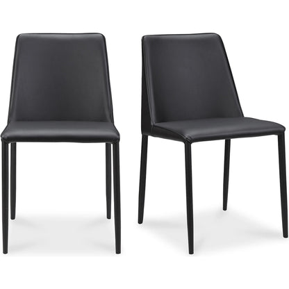Nora Pu Dining Chair (Set of 2) by Moe's Home Collection. Made from upholstery: 100% polyurethane, iron frame, plywood, foam in a transitional style.