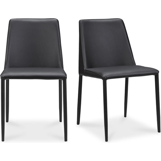 Nora Pu Dining Chair (Set of 2) by Moe's Home Collection. Made from upholstery: 100% polyurethane, iron frame, plywood, foam in a transitional style.