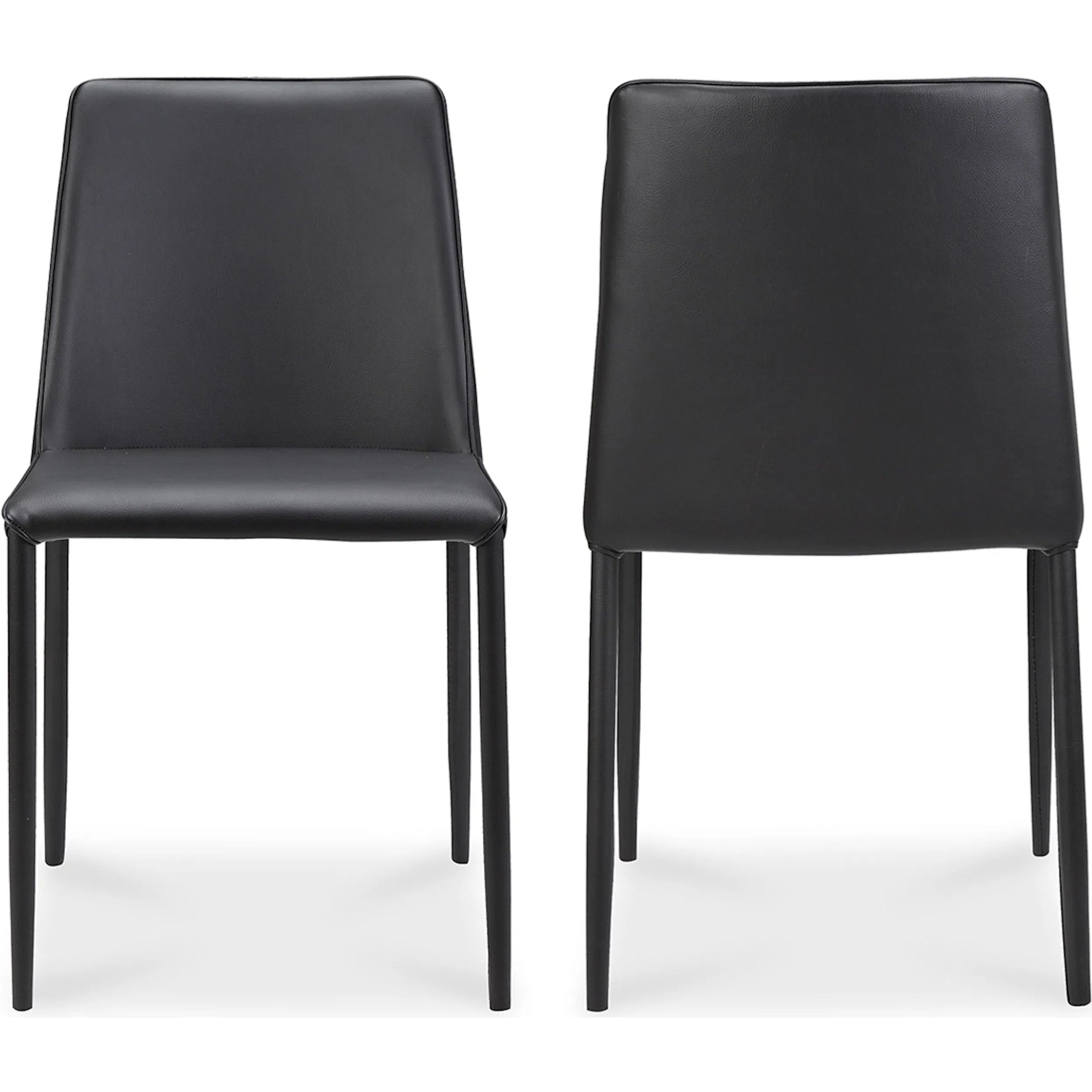 Nora Pu Dining Chair (Set of 2) by Moe's Home Collection. Made from upholstery: 100% polyurethane, iron frame, plywood, foam in a transitional style.