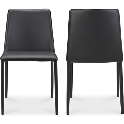 Nora Pu Dining Chair (Set of 2) by Moe's Home Collection. Made from upholstery: 100% polyurethane, iron frame, plywood, foam in a transitional style.