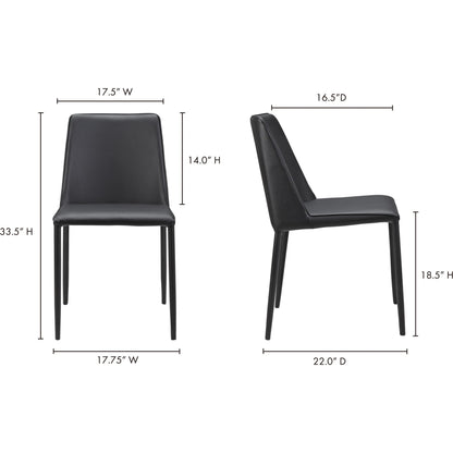 Nora Pu Dining Chair (Set of 2) by Moe's Home Collection. Made from upholstery: 100% polyurethane, iron frame, plywood, foam in a transitional style.