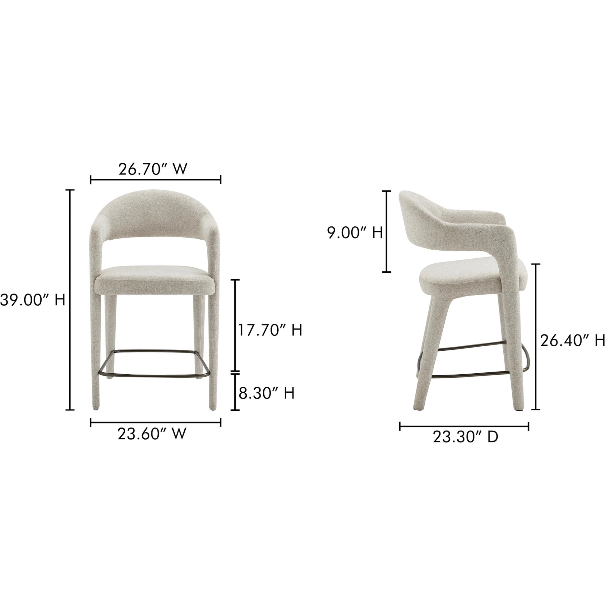 Martens Counter Stool by Moe's Home Collection. Made from unique in a transitional style.