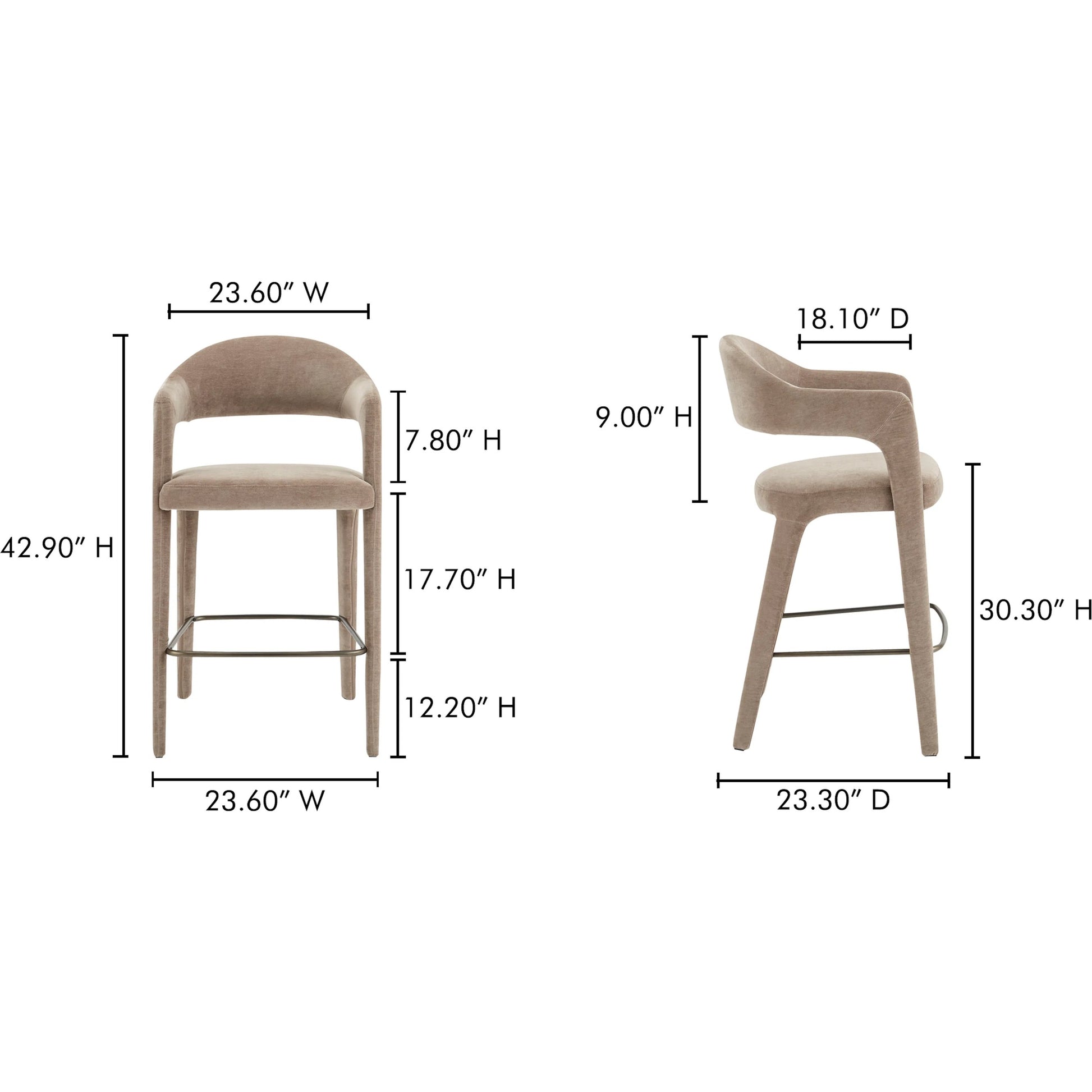 Martens Bar Stool by Moe's Home Collection. Made from unique in a transitional style.