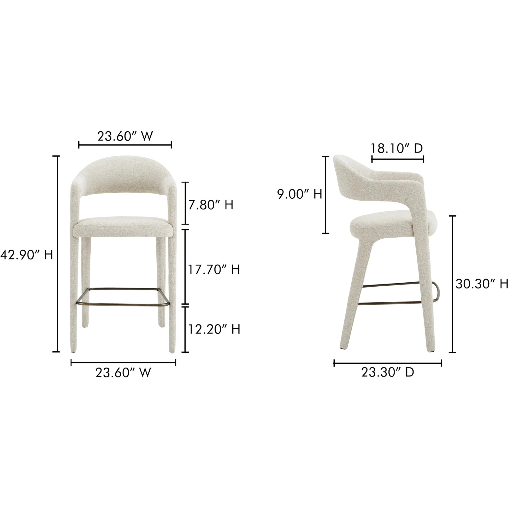 Martens Bar Stool by Moe's Home Collection. Made from unique in a transitional style.