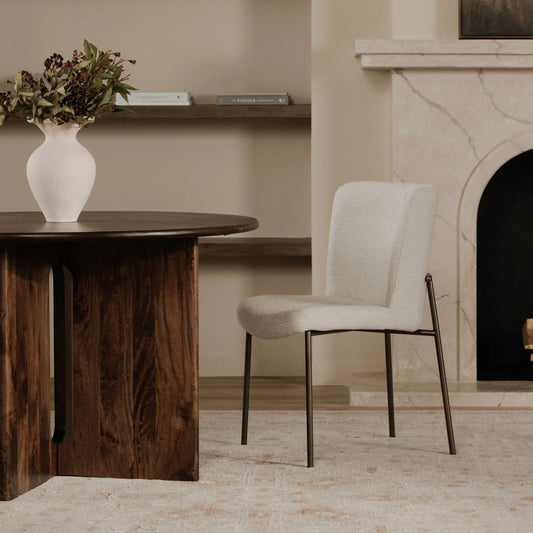 Early Dining Chair (Set of 2) by Moe's Home Collection. Made from upholstery: 100% polyester, metal frame, foam, plywood in a unique style.