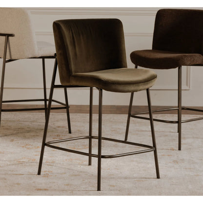 Early Counter Stool by Moe's Home Collection. Made from upholstery: 100% polyester, metal frame, foam, plywood in a transitional style.