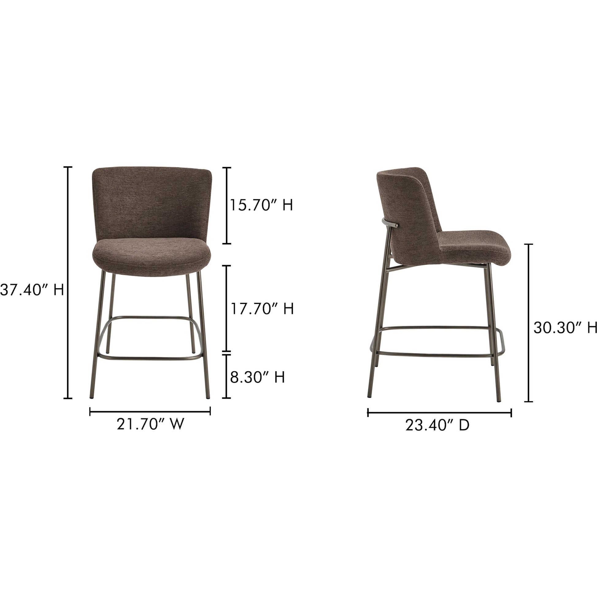 Early Counter Stool by Moe's Home Collection. Made from upholstery: 100% polyester, metal frame, foam, plywood in a transitional style.
