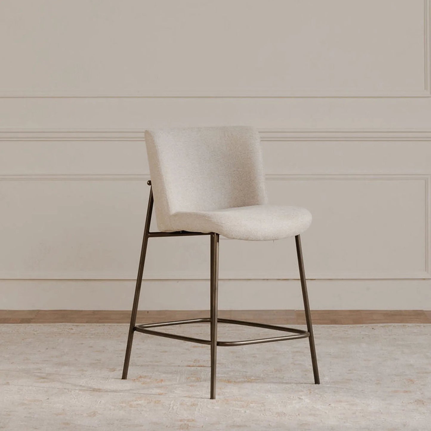 014 SI-2367980 | Lifestyle | Early Counter Stool by Moe's Home Collection. Made from upholstery: 100% polyester, metal frame, foam, plywood in a transitional style.