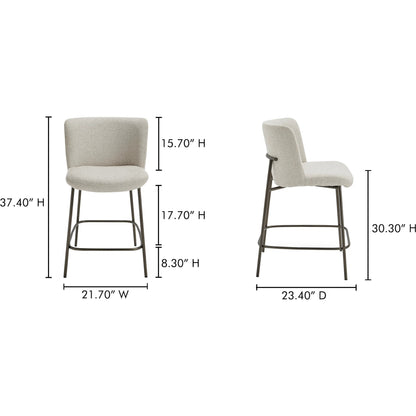 Early Counter Stool by Moe's Home Collection. Made from upholstery: 100% polyester, metal frame, foam, plywood in a transitional style.
