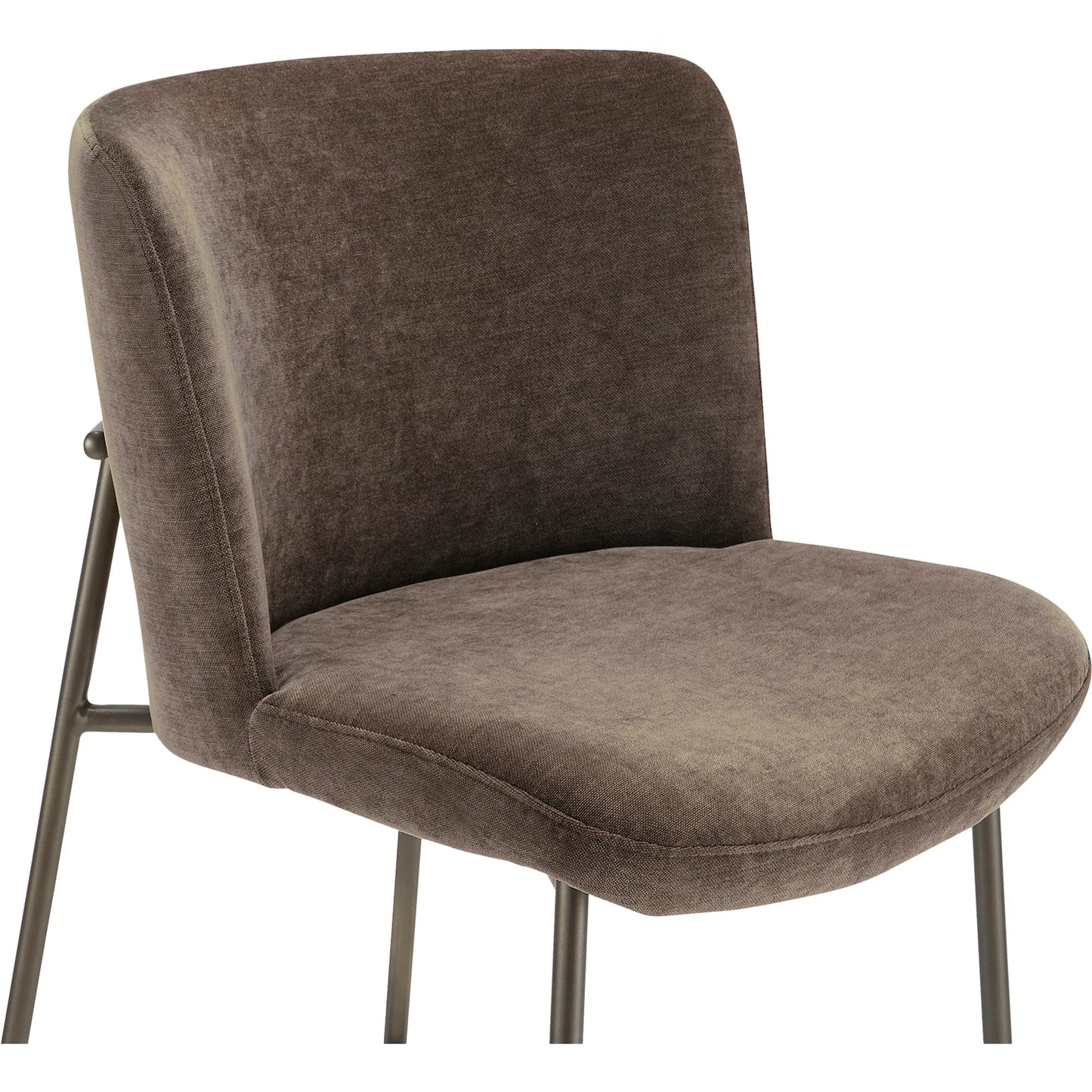 004 SI-2367976 | Closeup | Early Bar Stool by Moe's Home Collection. Made from upholstery: 100% polyester, metal frame, foam, plywood in a transitional style.
