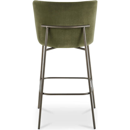 Early Bar Stool by Moe's Home Collection. Made from upholstery: 100% polyester, metal frame, foam, plywood in a transitional style.
