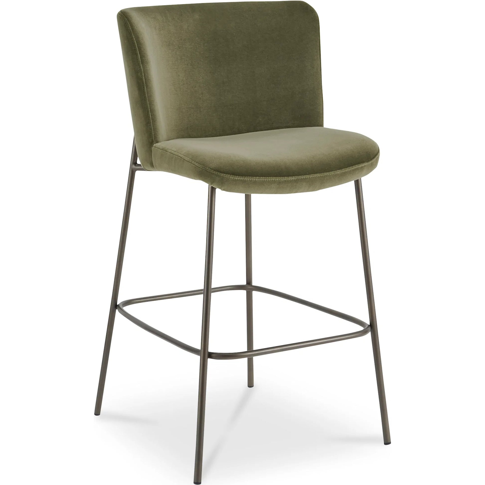 Early Bar Stool by Moe's Home Collection. Made from upholstery: 100% polyester, metal frame, foam, plywood in a transitional style.