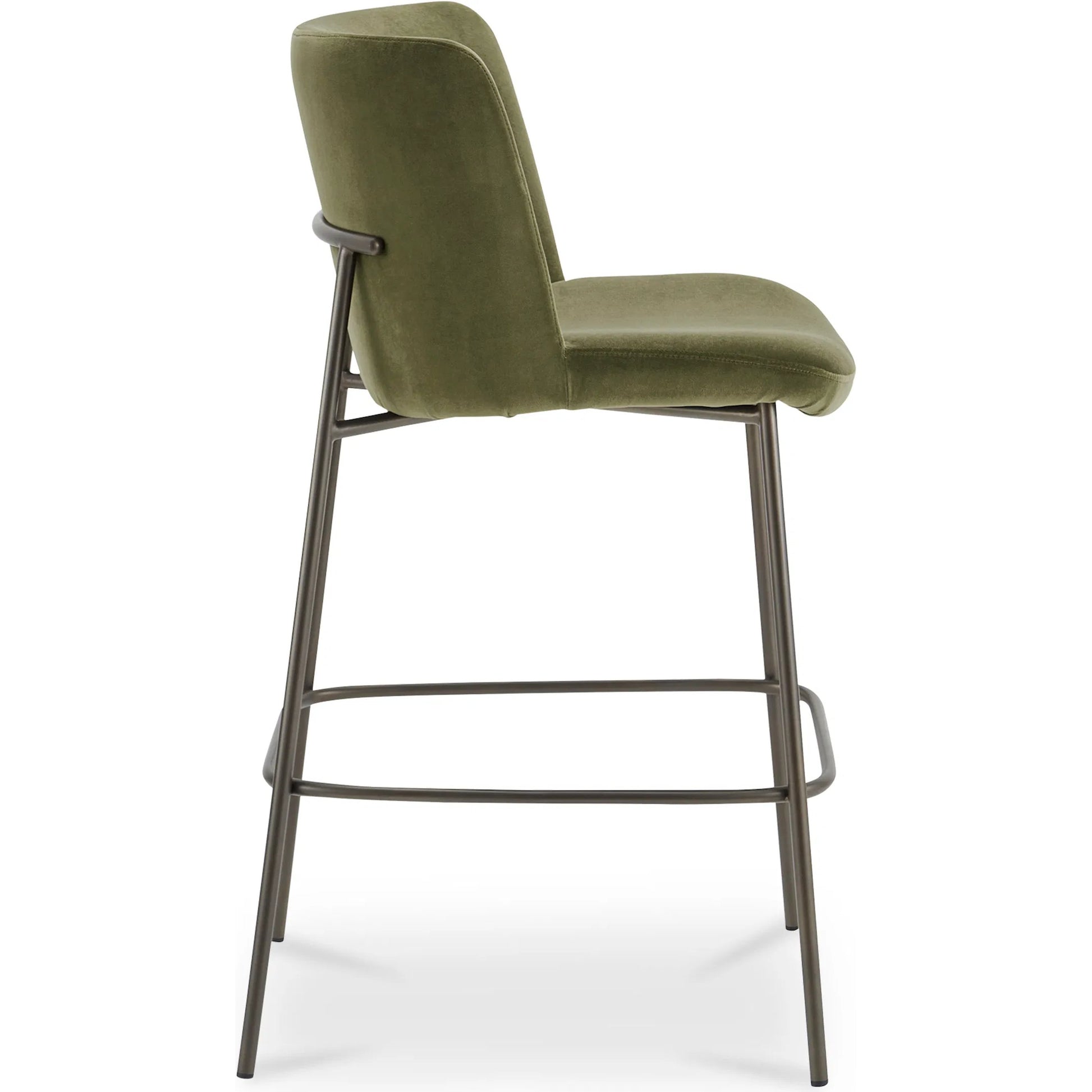 Early Bar Stool by Moe's Home Collection. Made from upholstery: 100% polyester, metal frame, foam, plywood in a transitional style.