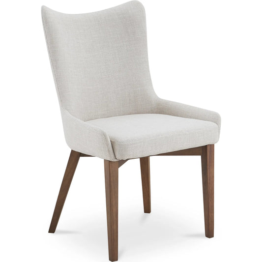 Potter Dining Chair by Moe's Home Collection in heather beige and dark brown. Made from upholstery: 100% polyester, metal frame, foam, plywood in a unique style.