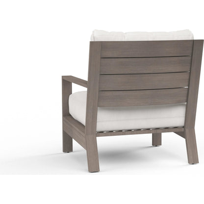 Laguna Outdoor Club Chair by Sunset West in driftwood. Made from aluminum in a modern style.