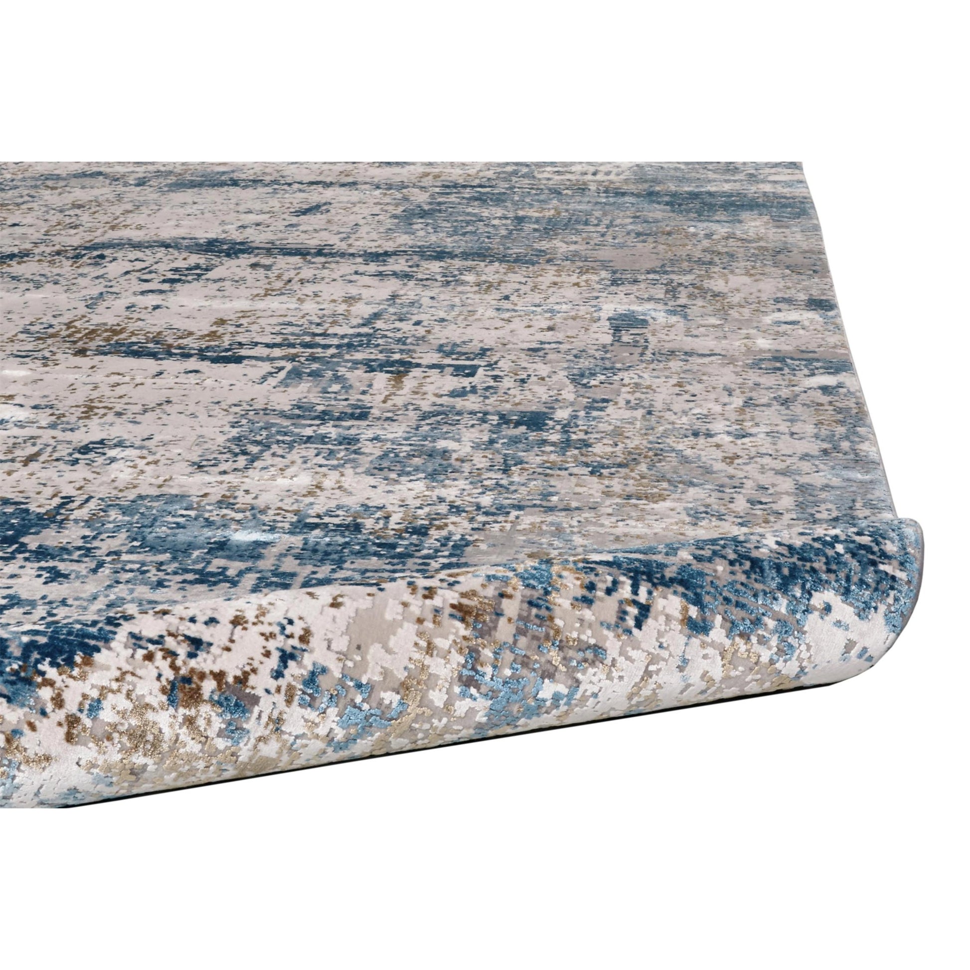 Cadiz Rug - 3891F by Feizy in ivory, tan, blue. Made from viscose, acrylic in a unique style.
