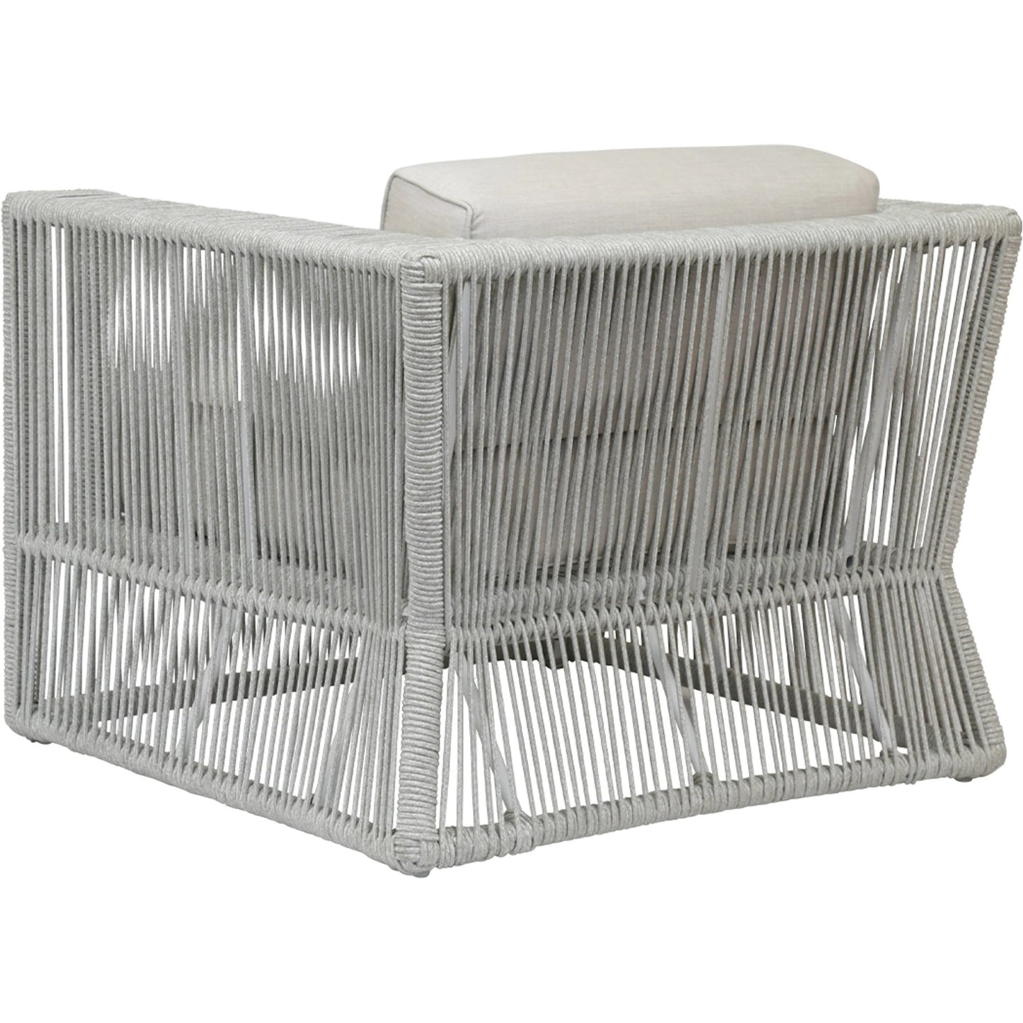 041 SI-2167056 | Additional Silo | Miami Outdoor Club Chair by Sunset West in frost. Made from olefin rope in a coastal style.