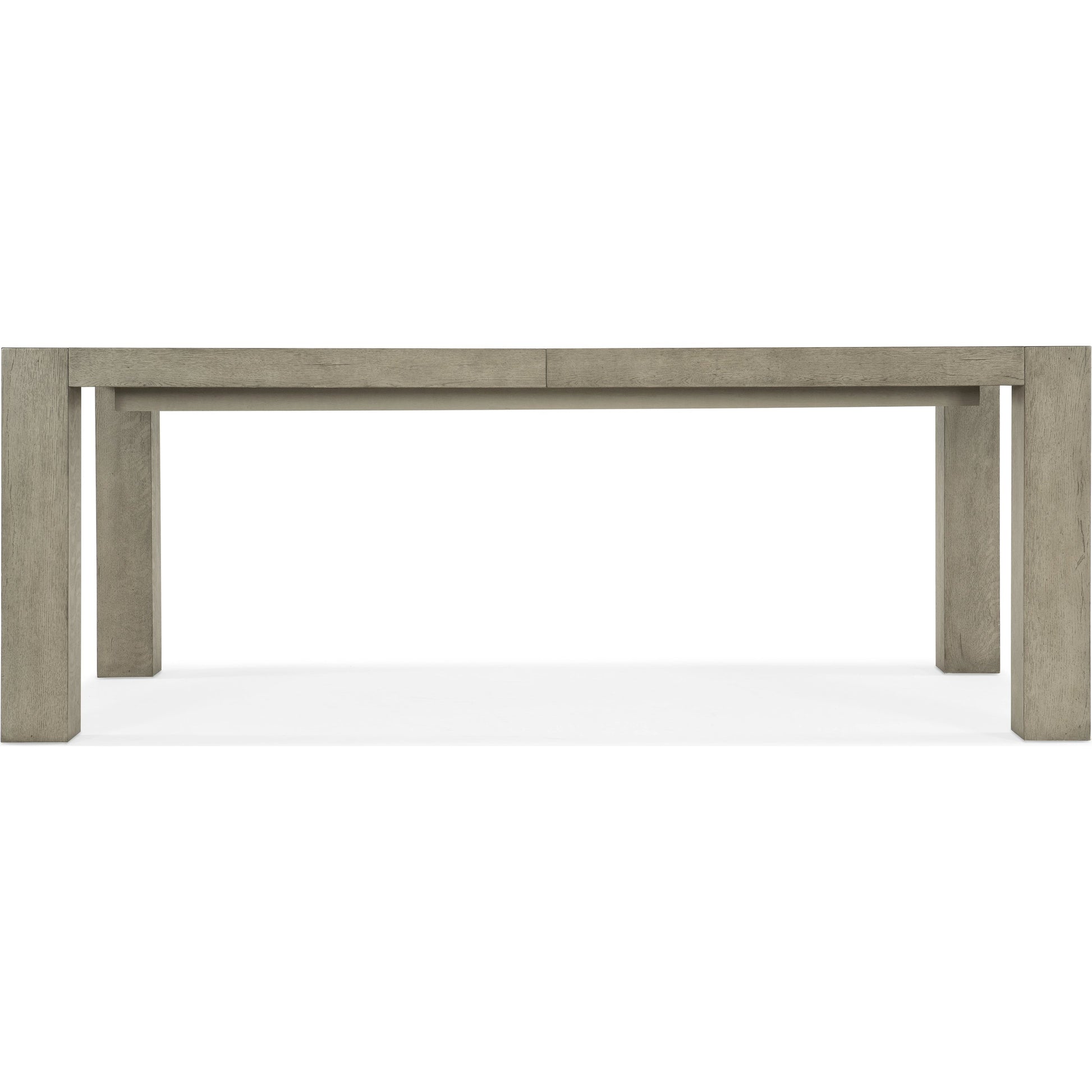 Linville Falls North Fork Dining Table by Hooker Furniture in mink. Made from oak veneers in a modern style.