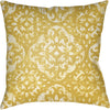 Medium Gray, Cream, Butter, Bright Yellow / 18" x 18"