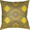 Bright Yellow, Mustard, Olive, Camel / 18" x 18"