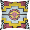Bright Pink, Aqua, Black, Bright Yellow / 18" x 18"