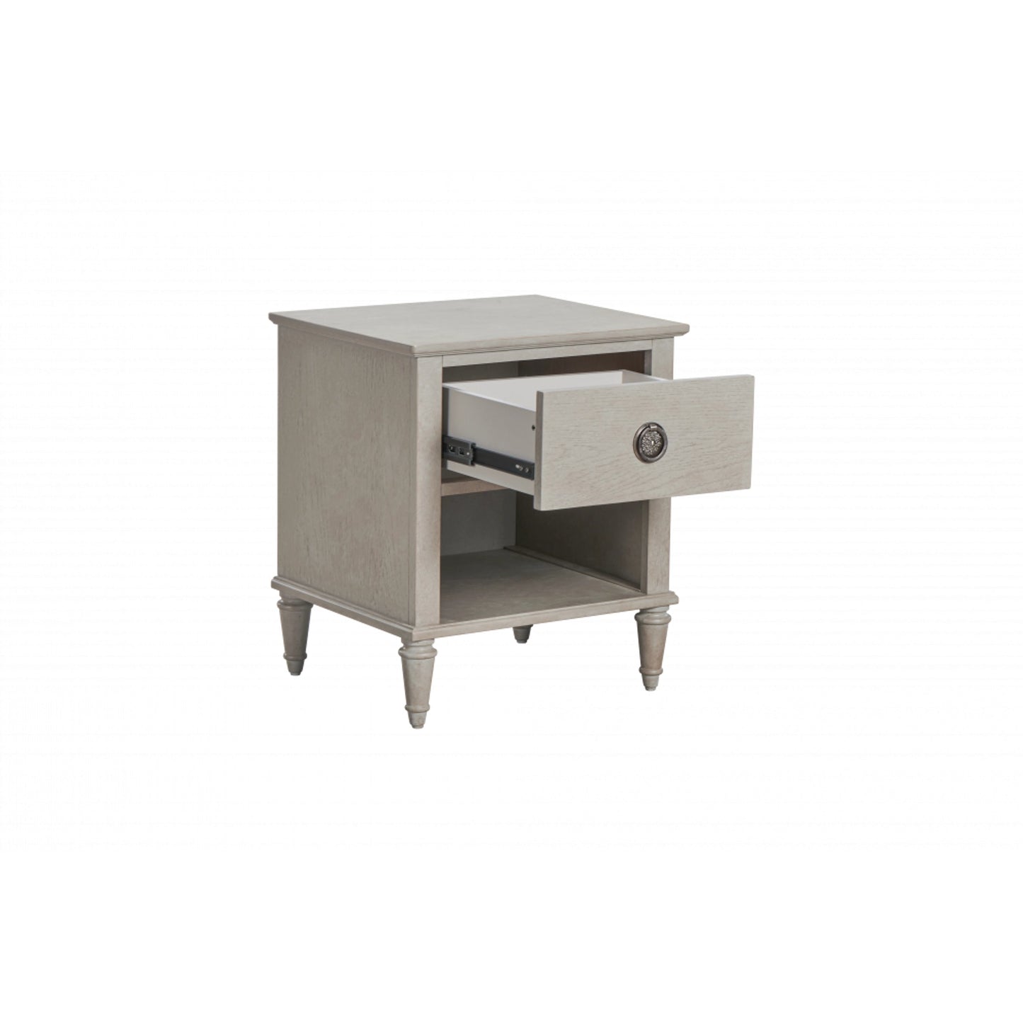 002 SI-2130657 | Additional Silo | Zest Drawer Nightstand by Zest in gray and greige. Made from rubberwood, oak veneer in a transitional style.