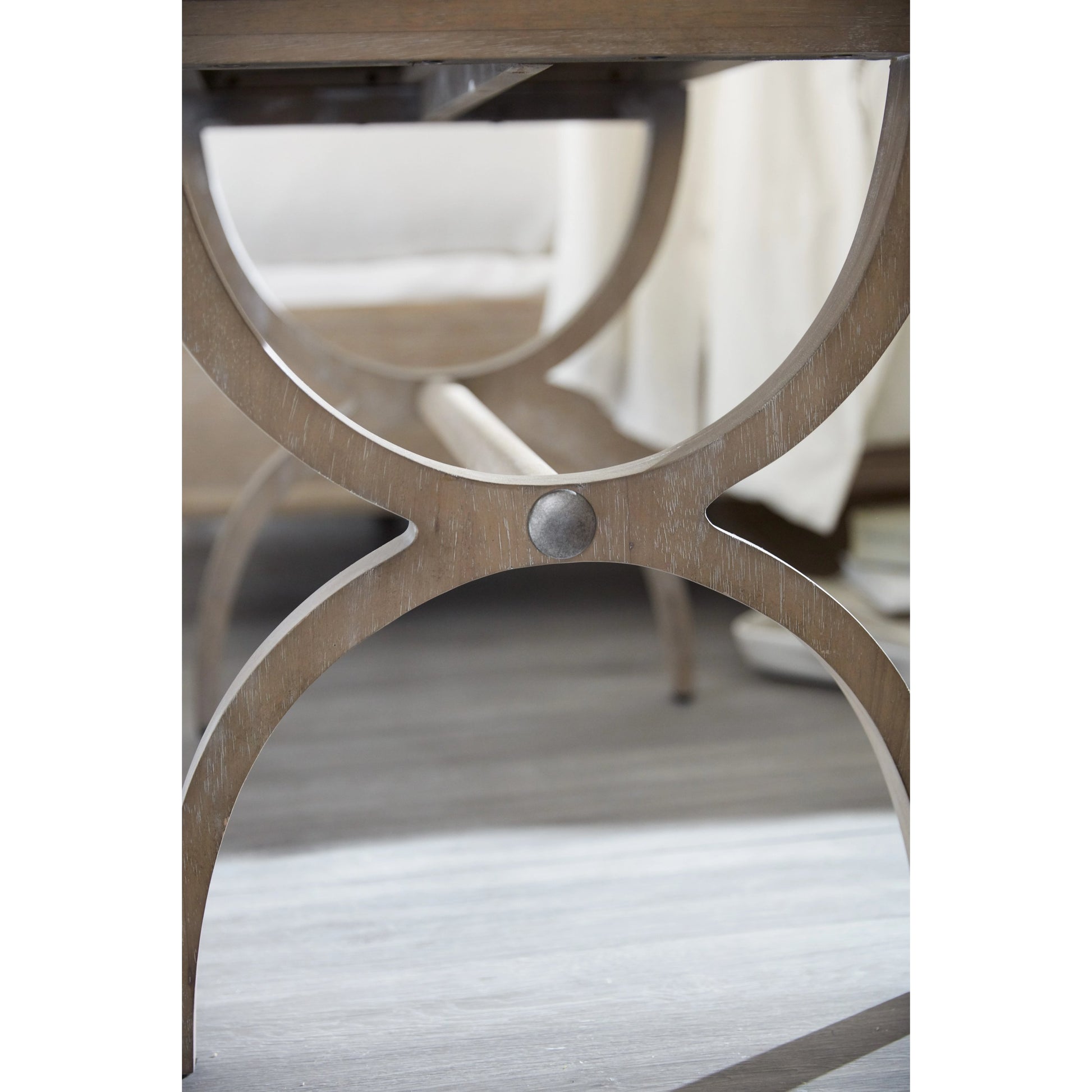 Affinity Nightstand by Hooker Furniture in greige. Made from oak veneers in a coastal style.