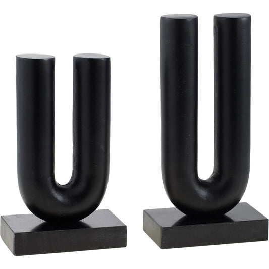 Layana Decorative Sculpture 540640 by Surya in black and powder coatednatural. Made from aluminum, marble in a unique style.