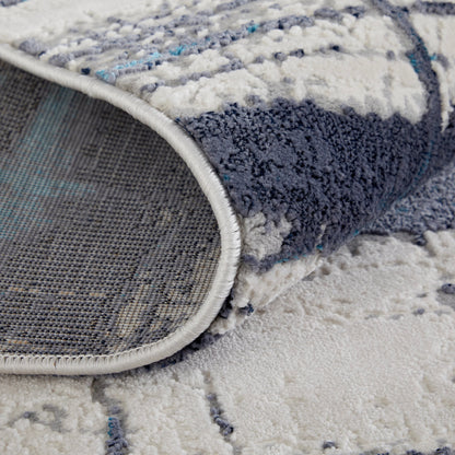 Indio Rug - 39GZF by Feizy in ivory, blue, gray. Made from unique in a unique style.