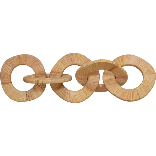 Yolo Square Natural Decorative Chain by Worlds Away in rattan. Made from rattan in a unique style.