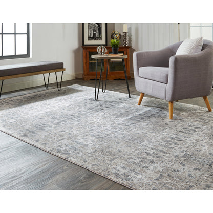 Cadiz Oriental Rug - 3990F by Feizy in gray, taupe, ivory. Made from viscose, acrylic in a unique style.