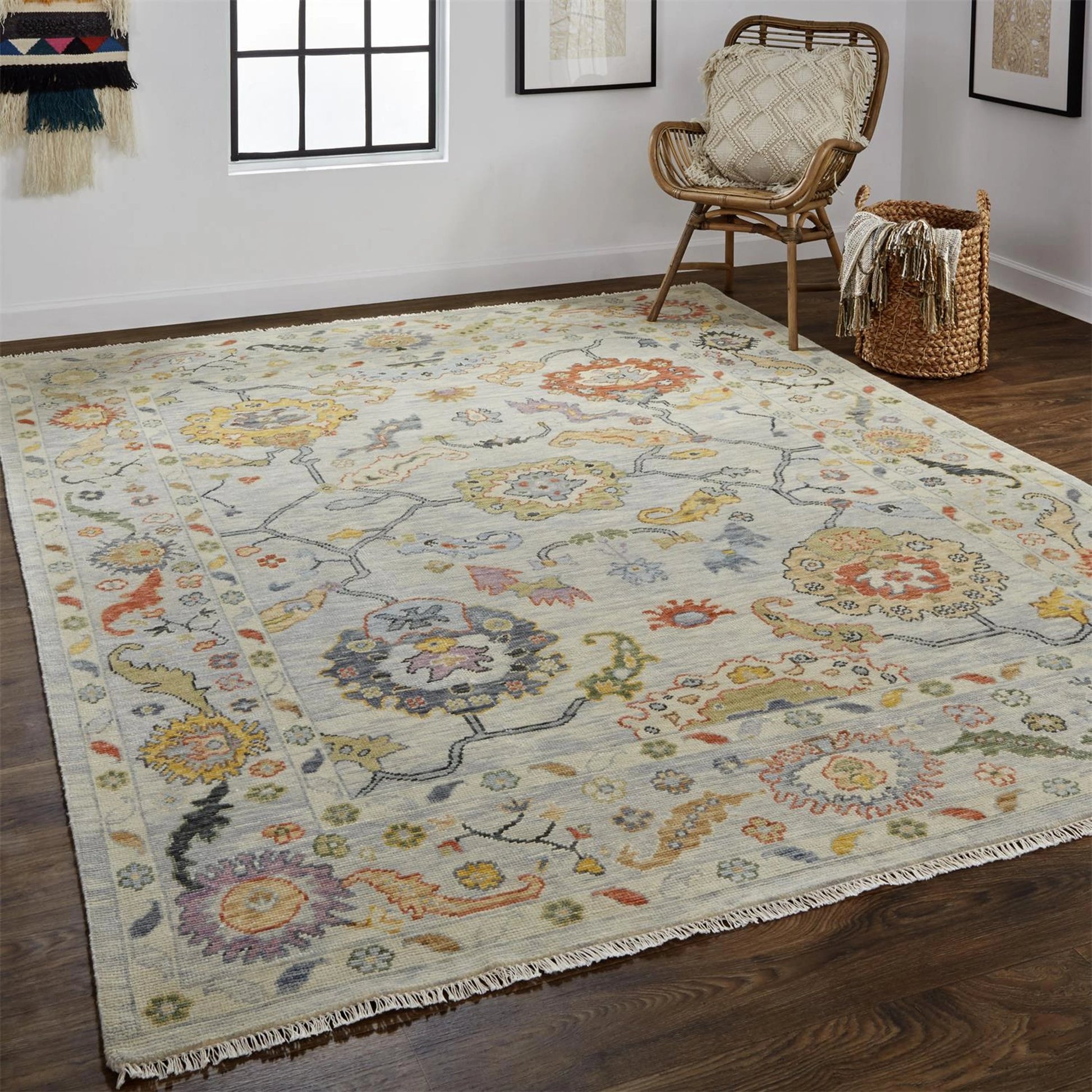Karina Traditional Persian Rug - 6793F by Feizy in gray, yellow, red. Made from wool in a unique style.