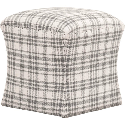 York Ottoman by Essentials For Living in bisque and bisque french linen. Made from 100% french linen in a traditional style.