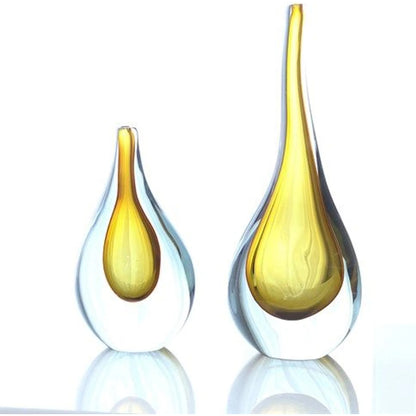 Stretched Neck Vase by Global Views. Made from art glass in a modern style.