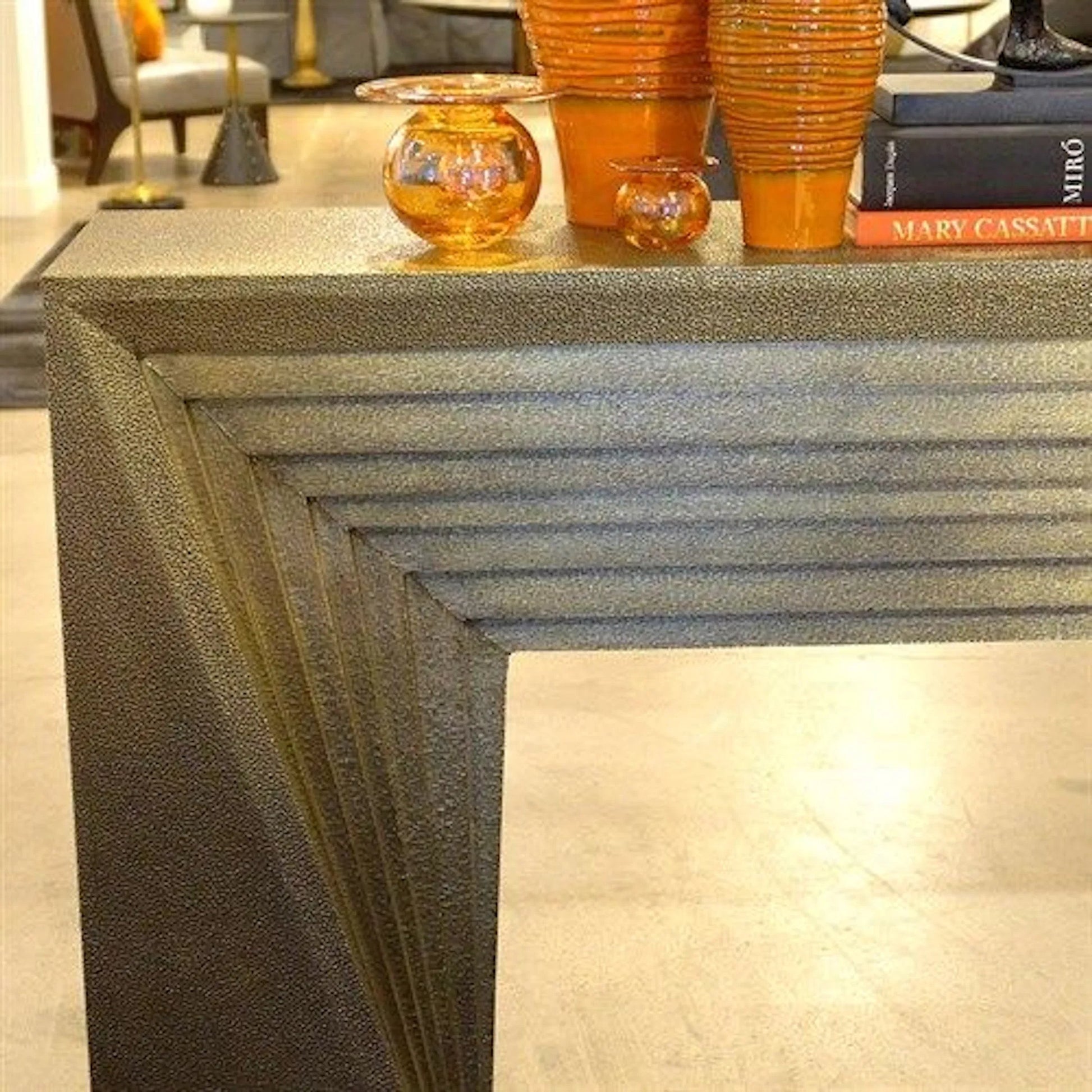 Deco Console by Global Views. Made from mdf, metal in a modern style.