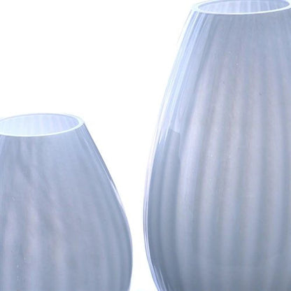 Cased Glass Stripe Vase by Global Views in blue. Made from unique in a modern style.
