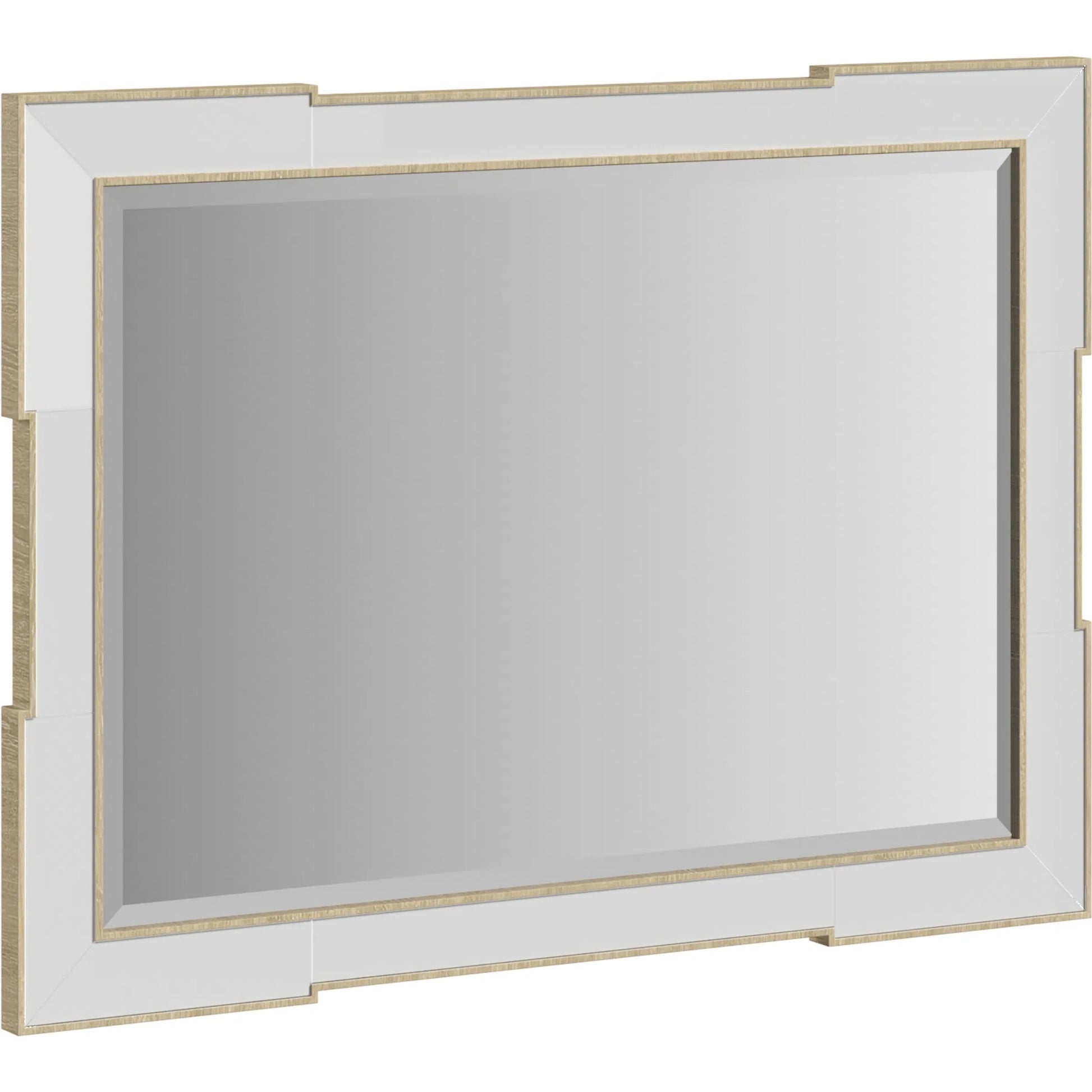 Eave Accent Mirror by A.R.T. Furniture in white, sundrenched oak. Made from poplar solid in a modern style.