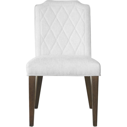 Asher Park Upholstered Side Chair by Pulaski Furniture in cloud, piano brown. Made from rubberwood solids in a unique style.