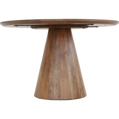 Peyton Dining Table by LH Imports in brown and honey. Made from solid mango wood in a unique style.