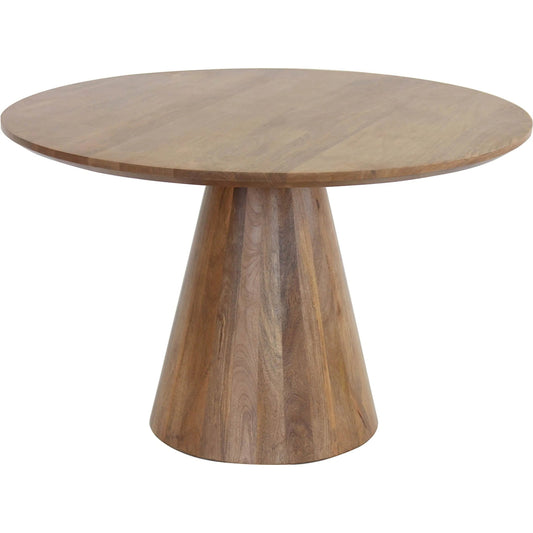 Peyton Dining Table by LH Imports in brown and honey. Made from solid mango wood in a unique style.