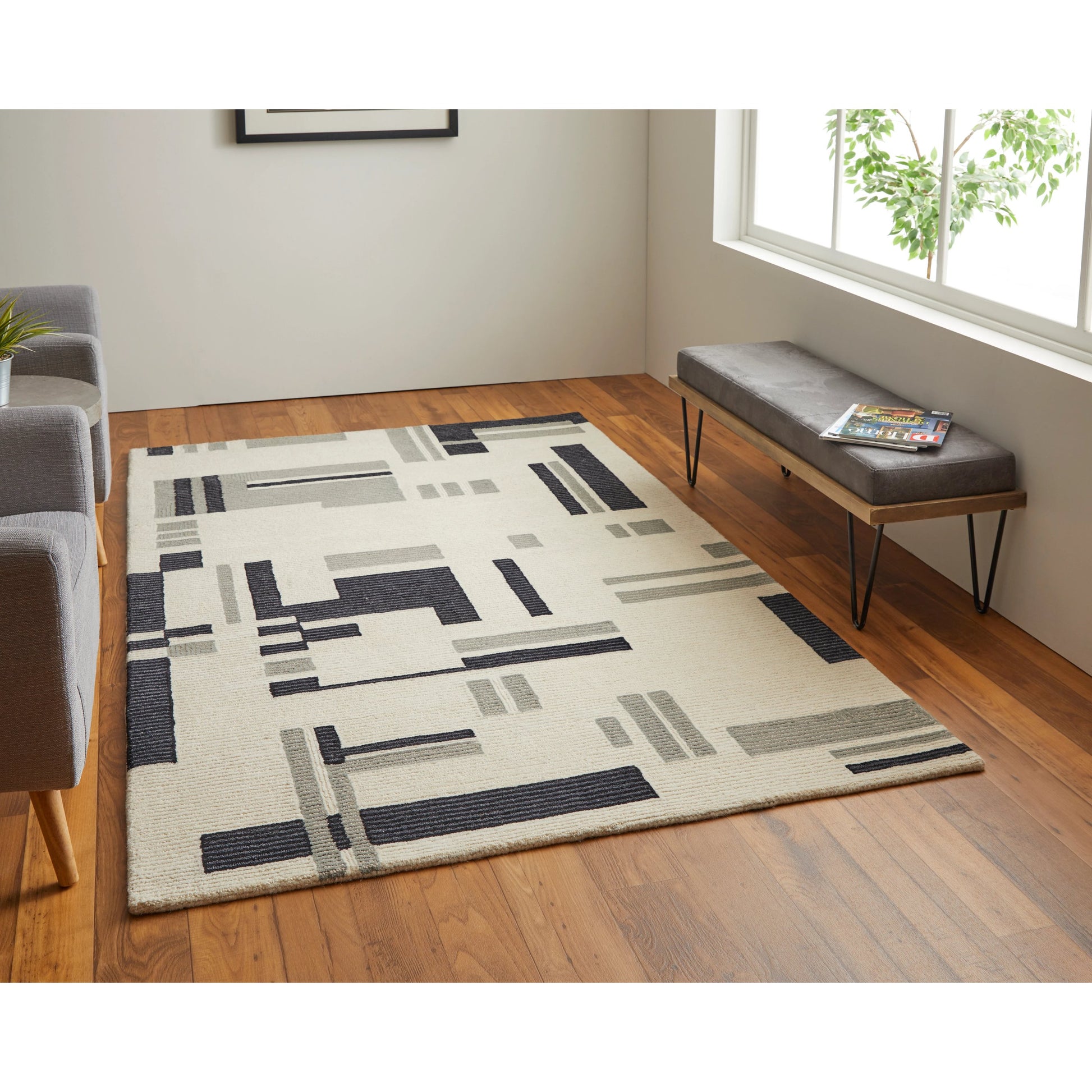 Maguire Transitional Rug - 8903F by Feizy in ivory, taupe. Made from wool, nylon in a unique style.